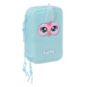 Plumier Triple Furby Azul 12,5 x 19,5 x 5,5 cm 37 Piezas