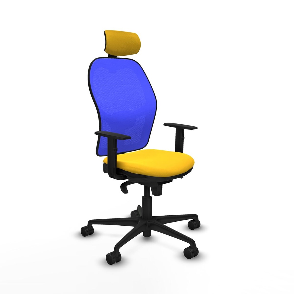 Silla de Oficina con Cabecero Piqueras y Crespo 1D036N2 Amarillo