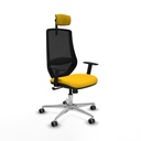 Silla de Oficina con Cabecero Piqueras y Crespo D086G2W Amarillo