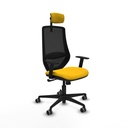 Office Chair with Headrest Piqueras y Crespo D036G2W Yellow