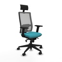Office Chair with Headrest Piqueras y Crespo 2D066N1 Turquoise