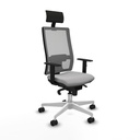 Office Chair with Headrest Piqueras y Crespo 1D026N1 Light grey