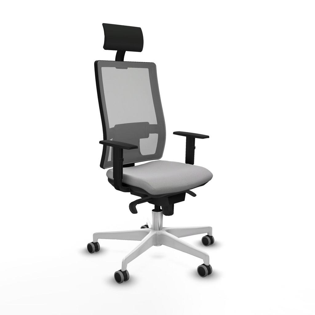 Silla de Oficina con Cabecero Piqueras y Crespo 1D026G1 Gris claro