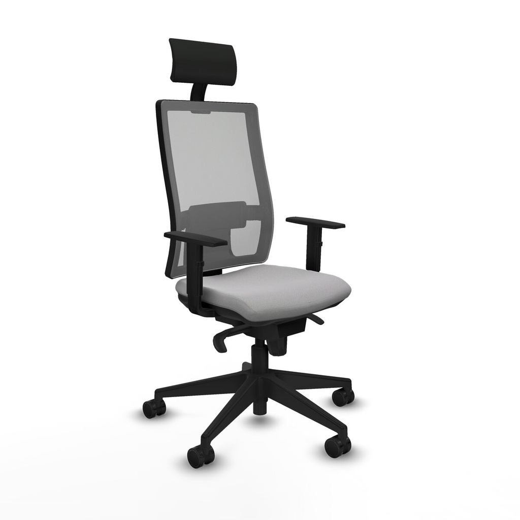Silla de Oficina con Cabecero Piqueras y Crespo 1D066N1 Gris claro