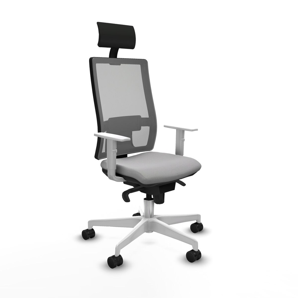 Silla de Oficina con Cabecero Piqueras y Crespo 4B026N1 Gris claro