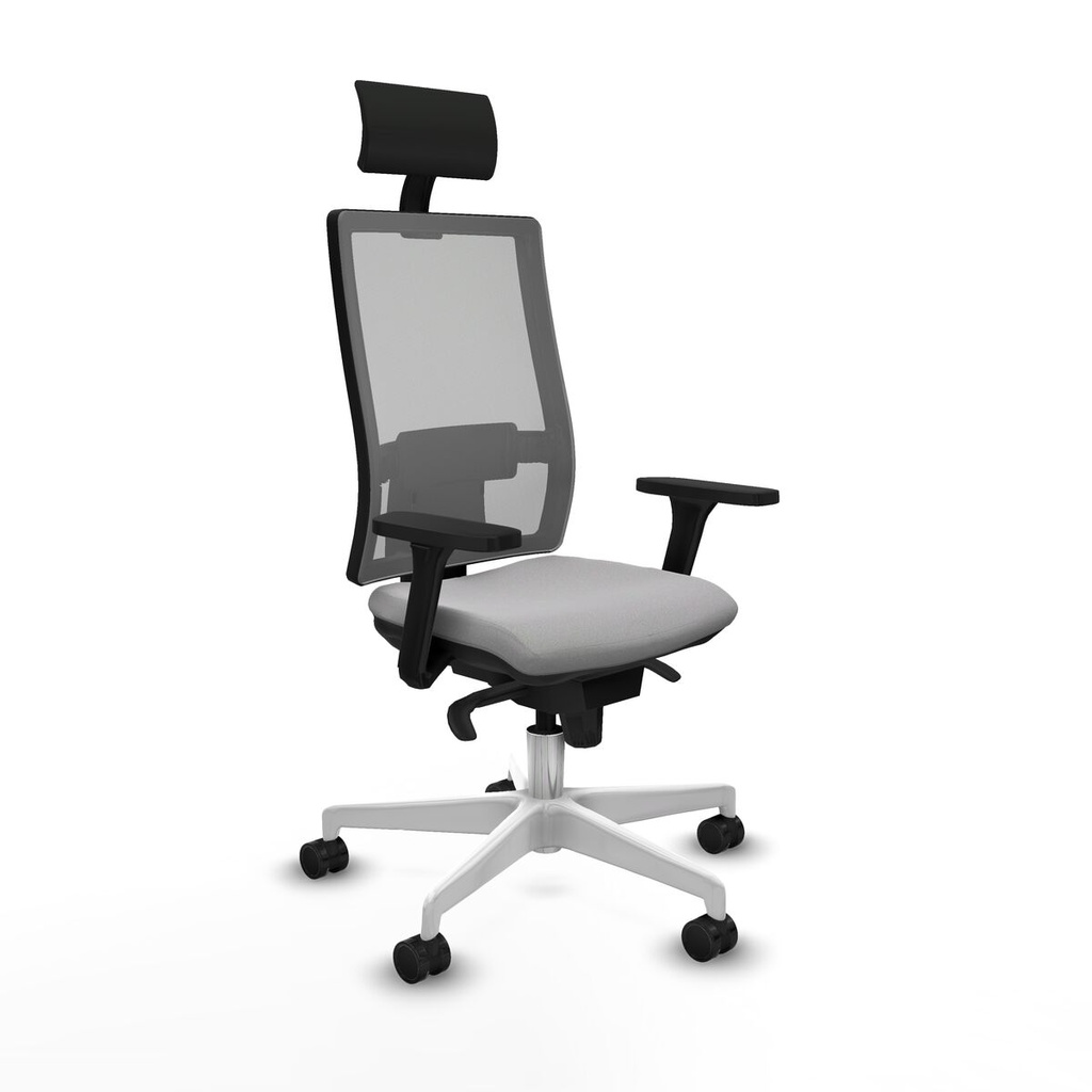 Silla de Oficina con Cabecero Piqueras y Crespo 3D026N1 Gris claro
