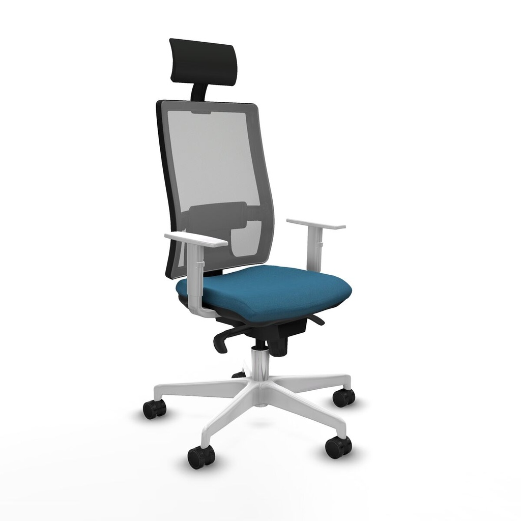 Silla de Oficina con Cabecero Piqueras y Crespo 4B026N1 Verde petróleo