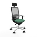 Silla de Oficina con Cabecero Piqueras y Crespo 1D026N1 Verde Esmeralda