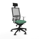 Silla de Oficina con Cabecero Piqueras y Crespo 4B066G1 Verde Esmeralda