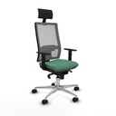 Silla de Oficina con Cabecero Piqueras y Crespo 1D086N1 Verde Esmeralda