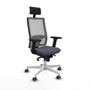 Silla de Oficina con Cabecero Piqueras y Crespo 2D026G1 Gris oscuro