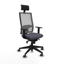 Office Chair with Headrest Piqueras y Crespo 1D066G1 Dark grey