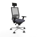 Office Chair with Headrest Piqueras y Crespo 3D086G1 Dark grey
