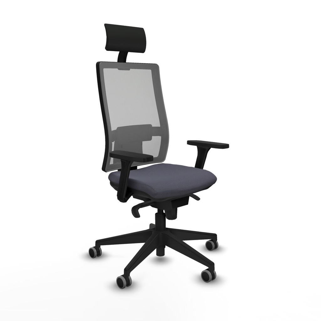 Silla de Oficina con Cabecero Piqueras y Crespo 3D066G1 Gris oscuro