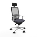Silla de Oficina con Cabecero Piqueras y Crespo 4B086N1 Gris oscuro