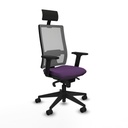 Silla de Oficina con Cabecero Piqueras y Crespo 2D066N1 Morado