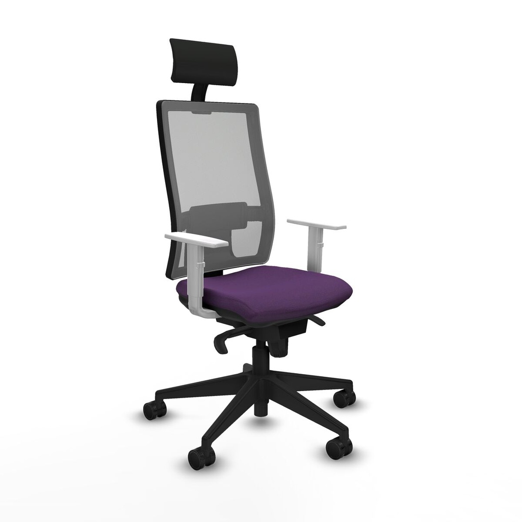 Silla de Oficina con Cabecero Piqueras y Crespo 4B066N1 Morado