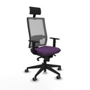 Silla de Oficina con Cabecero Piqueras y Crespo 1D066G1 Morado