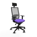 Office Chair with Headrest Piqueras y Crespo 1D066G1 Lilac