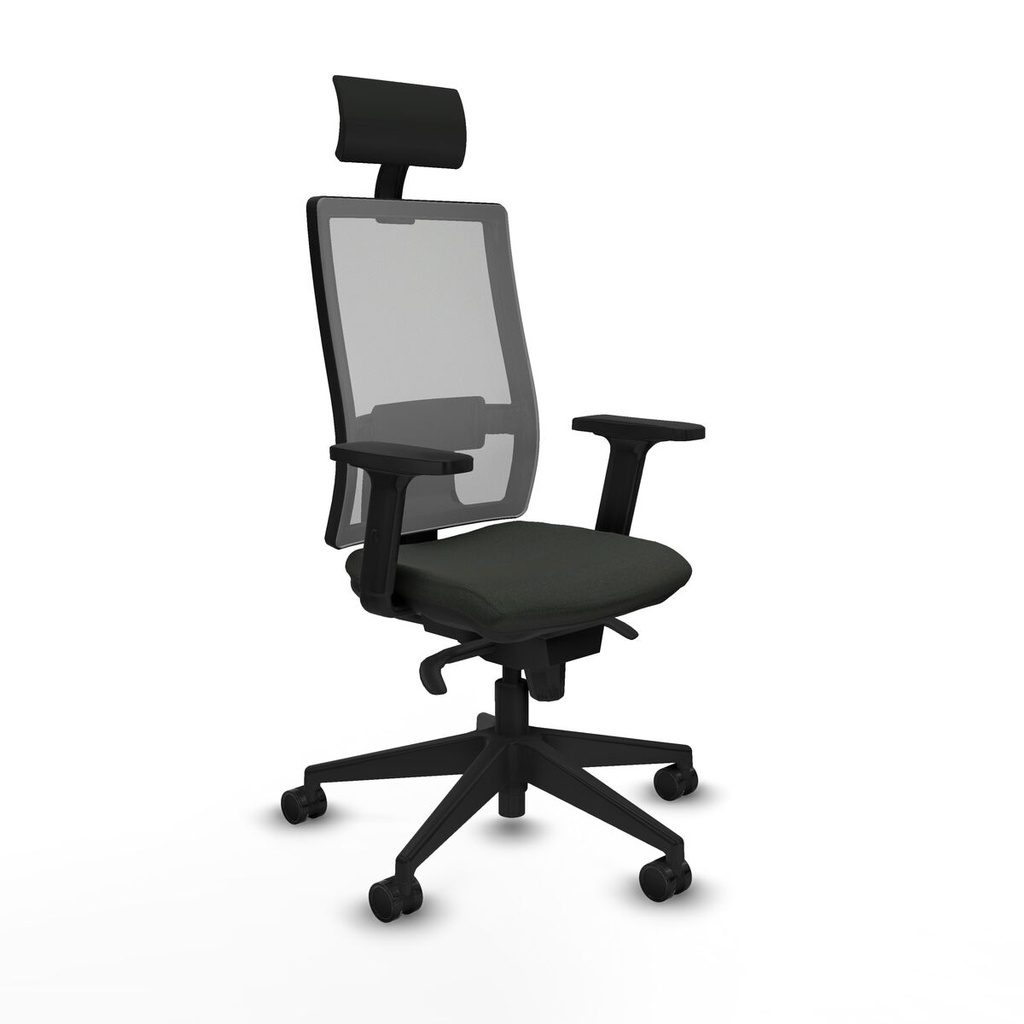 Office Chair with Headrest Piqueras y Crespo 2D066N1 Black