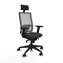 Office Chair with Headrest Piqueras y Crespo 2D066N1 Black