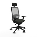 Office Chair with Headrest Piqueras y Crespo 3D066G1 Black