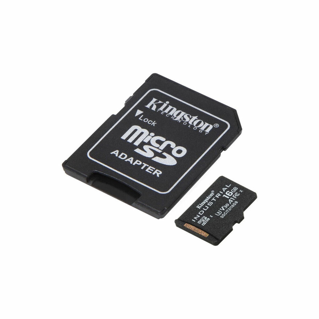 Tarjeta de Memoria Micro SD con Adaptador Kingston Industrial 16GB 16 GB