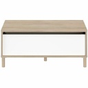 Mesa de Centro Elevable Parisot Blanco 100 x 50 x 43,6 cm
