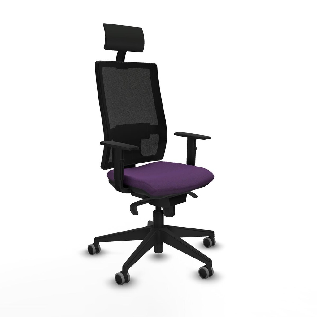Silla de Oficina con Cabecero Piqueras y Crespo 1D066G1 Morado