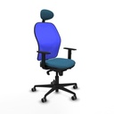 Office Chair with Headrest Jorquera Piqueras y Crespo 1D036G1 Blue Petroleum green