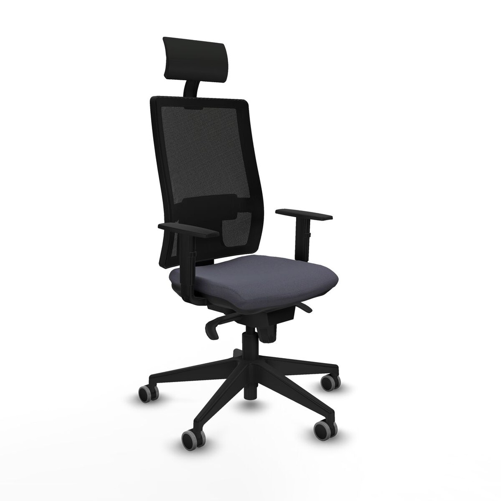 Silla de Oficina con Cabecero Piqueras y Crespo 1D066G1 Gris oscuro