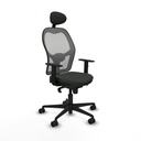 Office Chair with Headrest Jorquera Piqueras y Crespo 1D036N1 Black