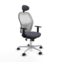 Office Chair with Headrest Jorquera Piqueras y Crespo 1D086N1 Dark grey