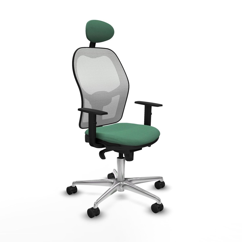 Silla de Oficina con Cabecero Jorquera Piqueras y Crespo 1D086N1 Verde Esmeralda