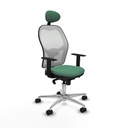 Silla de Oficina con Cabecero Jorquera Piqueras y Crespo 1D086N1 Verde Esmeralda