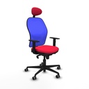 Silla de Oficina con Cabecero Jorquera Piqueras y Crespo 1D036G1 Rojo