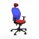 Office Chair with Headrest Jorquera Piqueras y Crespo 1D036N1 Red