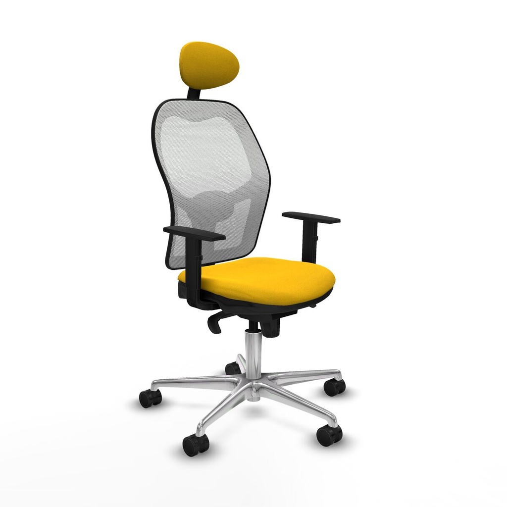 Office Chair with Headrest Jorquera Piqueras y Crespo 1D086N1 Yellow