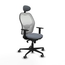 Office Chair with Headrest Jorquera Piqueras y Crespo 1D036G1 Grey