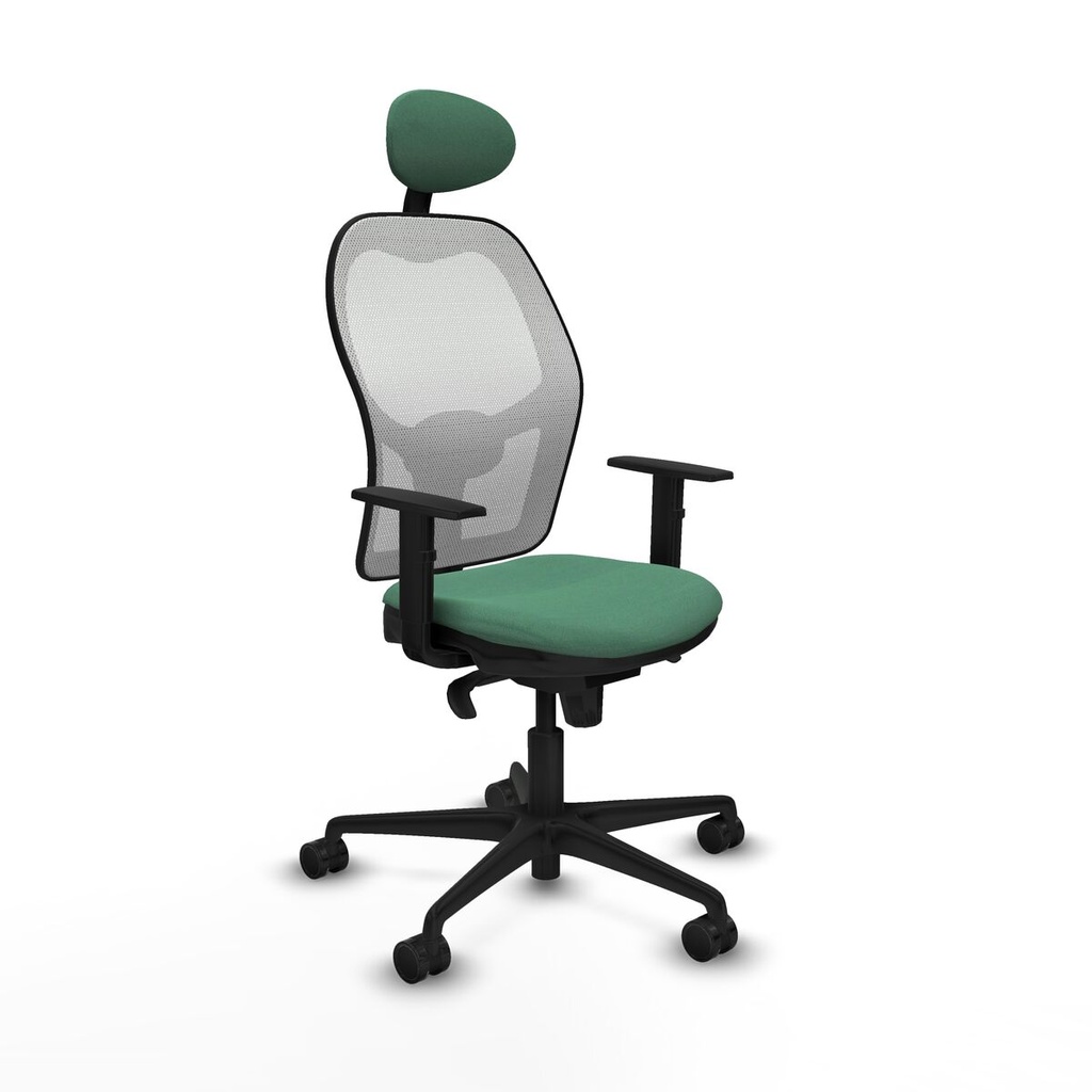 Silla de Oficina con Cabecero Jorquera Piqueras y Crespo 1D036N1 Verde Esmeralda