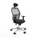 Silla de Oficina con Cabecero Jorquera Piqueras y Crespo 1D086N1 Negro