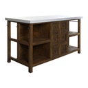 Mueble de cocina Home ESPRIT Blanco Marrón 168 x 76 x 92 cm