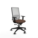 Silla de Oficina Piqueras y Crespo 1D066G0 Blanco Marrón oscuro
