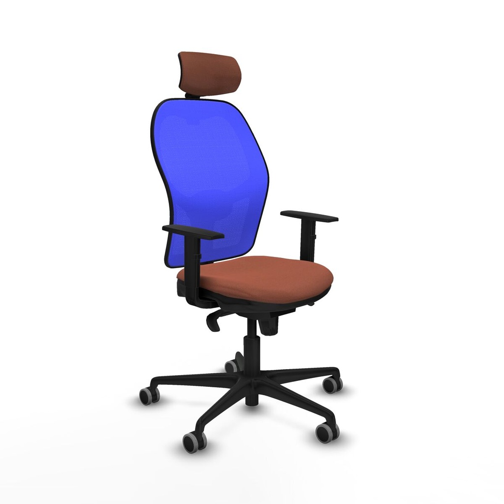 Office Chair with Headrest Piqueras y Crespo 1D036G2 Blue Brown