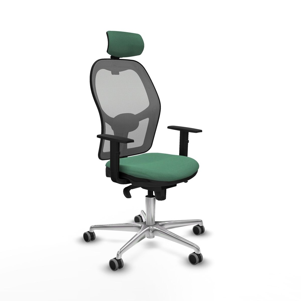 Silla de Oficina con Cabecero Piqueras y Crespo 1D086G2 Verde Esmeralda