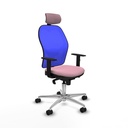 Office Chair with Headrest Piqueras y Crespo 1D086N2 Pink