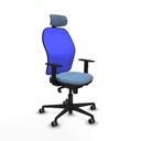 Silla de Oficina con Cabecero Piqueras y Crespo 1D036G2 Azul cielo