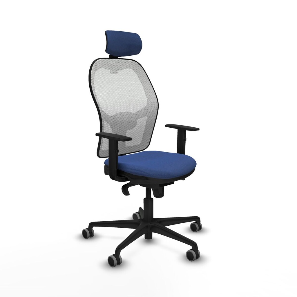 Silla de Oficina con Cabecero Piqueras y Crespo 1D036G2 Azul marino