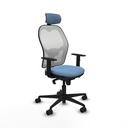 Silla de Oficina con Cabecero Piqueras y Crespo 1D036N2 Azul cielo