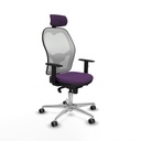 Silla de Oficina con Cabecero Piqueras y Crespo 1D086G2 Morado